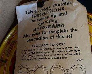 Auto Rama Tin Litho with Instructions on how to set up