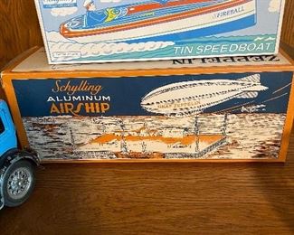 Reproduction Zeppelin and Speed Boat. in Original Box 1996