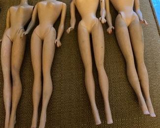 Vintage Barbie Bodies. 3 on back say BARBIE. 1 Barbie Midge.