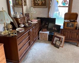 Mid Century Low Boy with mirror