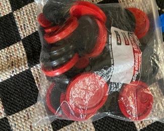 BIG RED BLACK GAME PIECES