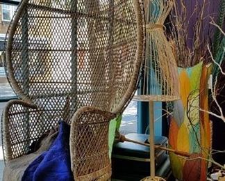 Peacock rattan woven chair
