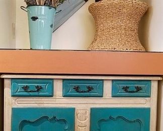 shabby chic painted cabinet