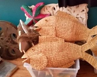 woven fish and other decor