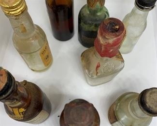 Miniature Antique Liquor Bottles (Sold Empty)