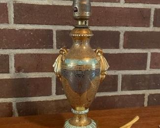 Vintage 24kt Gold Hand Painted Lamp by Victoria