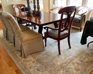 BEAUTIFUL TABLE, CHAIRS AND RUG
