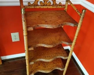 Vintage wood etagere
