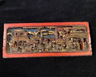 ANTIQUE CHINESE CARVED DOOR PANEL