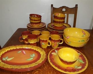Laurie / Gates Santa Fe  set of chili peppers dishes.