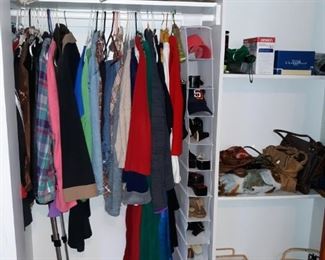 ladys clothes, shoes, handbags.