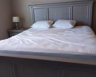 King Size Bed Frame and Serta Mattress