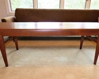Teak Coffee Table Made in Denmark by CFC Silkeborg.  Drawers open from each end. They are long & deep.  
