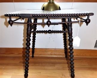 Victorian "Stick & Ball" parlor table (as is)