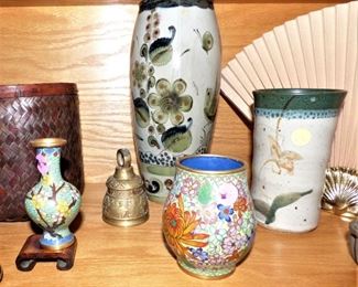 Cloissone vases, Asian Pottery