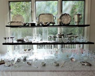 Crystal & Silver Plate items