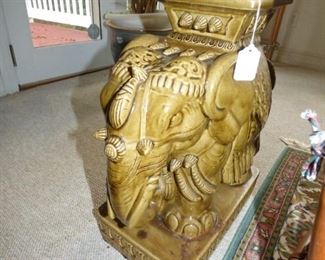 Vintage Ceramic Elephant Table