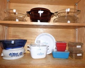 Vintage Pyrex Refrigerator Dishes, Corning Ware, misc. Glass cookware