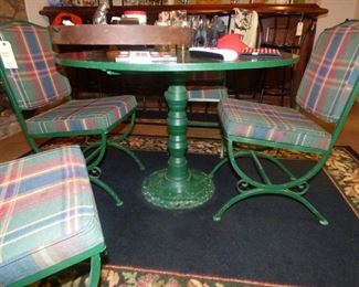Iron Base table with 4 Chairs