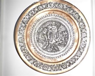 Middle Eastern Copper decorative plate