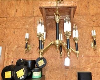 Chandelier with 2 matching sconces