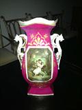 Pair of Old Paris Urns over 14" Tall