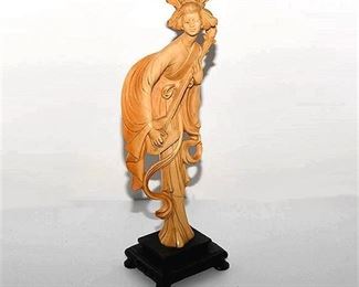 62. Large Vintage Resin Figure of Quan Yin