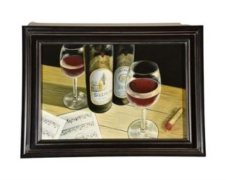 Red Wine Still Life Signed