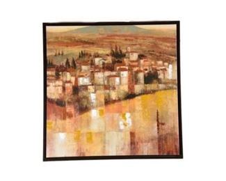 Painting Of A Hillside Village