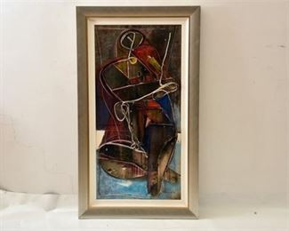 Abstract Portrait Of Woman signed Illegibly