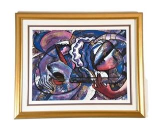 Abstract Painting Of Musician