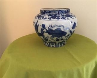 Rare Covered Blue & White Chinese Bowl