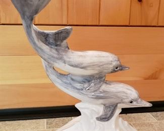 Ceramic dolphin decor