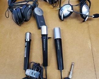 Pansonic microphones & varies headsets 