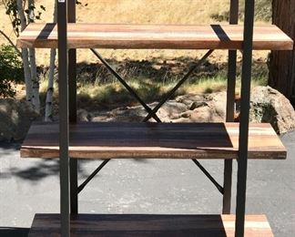Metal and "wood" book shelf