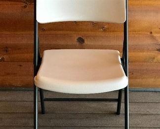 Set of four lifetime plastic chairs