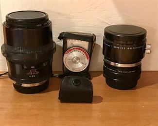 Vivitar lenses & Sekonic light meter