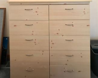 Pair of nice wood dressers -easy glide drawers