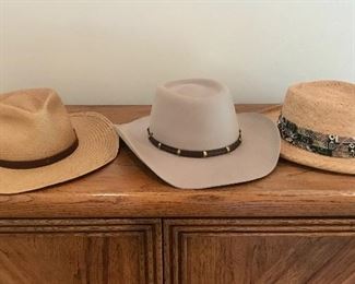Several styles hats - Akubra, Biltmore...