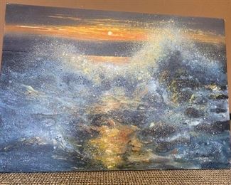 giclee in canvas, 30 x 40 inches. Seascape. WAS $300, NOW $50.