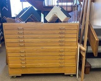 Cabinet in mint condition for storing art prints, manufactured by Charrette.  