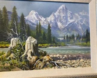 Framed Acrylic on board, western landscape by Don Kloetzke, Approx.12 x 16 inches. WAS $1500, NOW $200