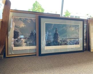 Selection of John Stobart framed prints including Annapolis, Venice and Louisville, WAS $600 each, NOW $200 each

