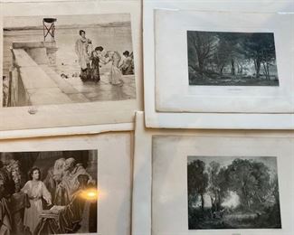Assorted antique prints. WAS $45 each, NOW $5 each