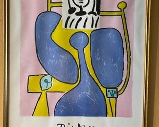 Framed Picasso poster. Approx 24 x 30 inches. WAS $100. NOW $20