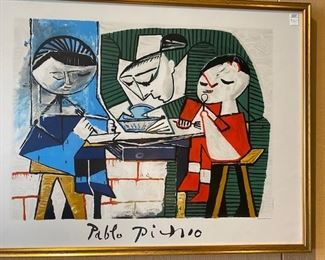 Framed Picasso poster. Approx 24 x 30 inches. WAS $100. NOW $20