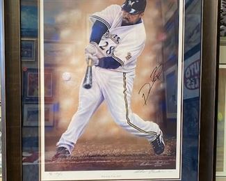 Framed print of Prince Fielder. Approx. 31 x 41 inches. NOW $50