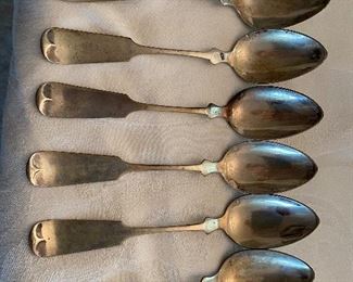 Set of 6 sterling spoons from B.H. Stief Nashville 