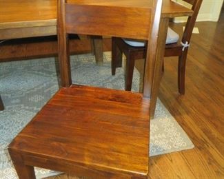 Crate & Barrel  " Basque Collection" Table with Bench & 4  Ladderback Chairs
