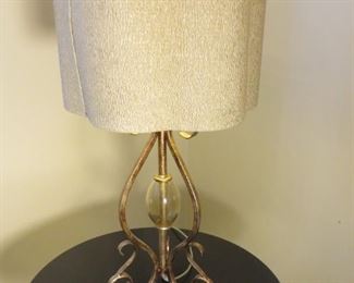 
Metal & Gold Finish Table Lamp
with Glass Center accent
